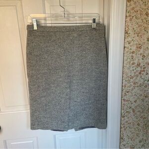 Pure Collection Grey/White Wool Pencil Skirt